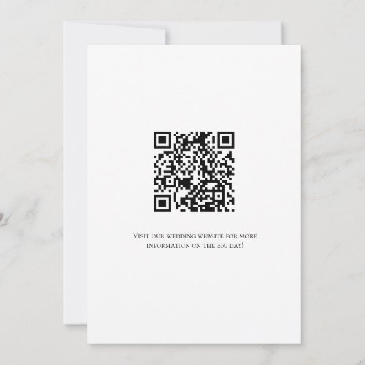 Gelber Lila QR-Code Hochzeit Sichern Sie das Datum Save The Date (Rückseite)