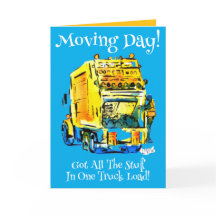 Gelber LKW-Ankündigung