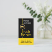 Gelber LKW für LKW Visitenkarte (Stehend Vorderseite)