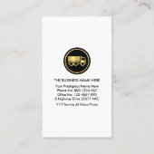 Gelber LKW für LKW Visitenkarte (Rückseite)