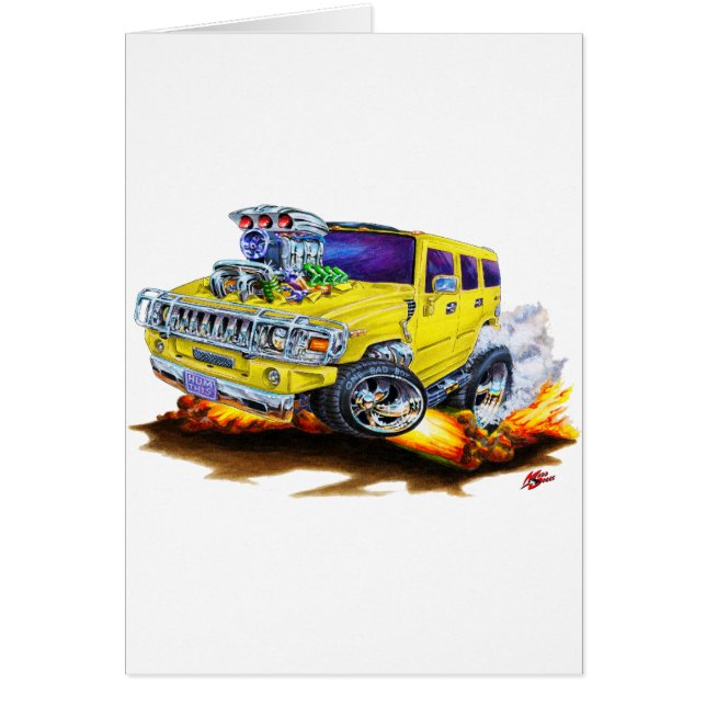 Gelber LKW Hummers H2 (Vorne)