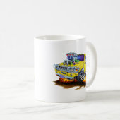 Gelber LKW Hummers H2 Kaffeetasse (VorderseiteRechts)