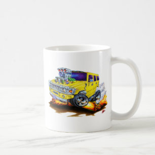 Gelber LKW Hummers H2 Kaffeetasse