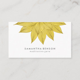 Gelber Lotos-Blume| BlumenWatercolor Visitenkarte