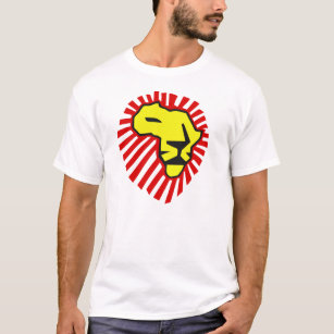 Gelber Löwe-rote Mähne dieses mal für Afrika-Shirt T-Shirt