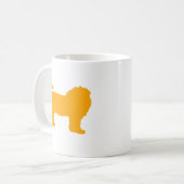 Gelber Löwe-Zodiak-Silhouette-Mug – Bold Leo Kaffeetasse (Vorderseite Links)