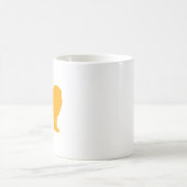Gelber Löwe-Zodiak-Silhouette-Mug – Bold Leo Kaffeetasse (Mittel)