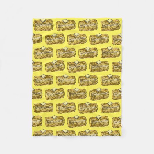 Gelber Mais auf Cob Butter Picnic Food Corncob Fleecedecke (Vorderseite)