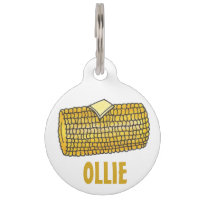 Gelber Mais auf dem Cob Butter Food Pet Tag