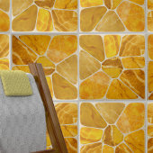 Gelber Marmor Mosaik Blume abstrakte Kunst Fliese