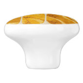 Gelber Marmor Mosaik Blume abstrakte Kunst Keramikknauf (Seitenansicht)