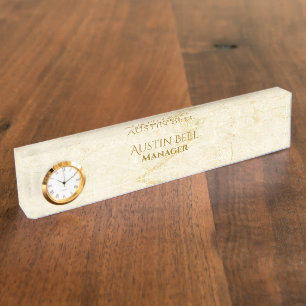 Gelber Marmor Personalisiert Namensplakette