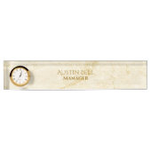 Gelber Marmor Personalisiert Namensplakette (Vorderseite)