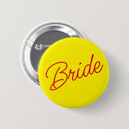 Gelber Minimal-Bride-Button Button (Vorne & Hinten)