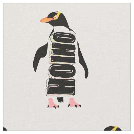 Gelber mit Augen Pinguin Stoff (Nahaufnahme)