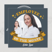 Gelber Mitarbeiter der monatlichen Prämienkarte Einladung (Vorne/Hinten)