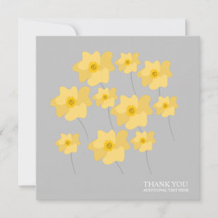 Gelber Mohn Florale Handgezeichnete Dankeschön-Pos