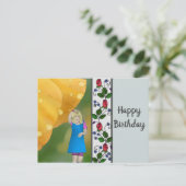 Gelber Mohn Postkarte (Stehend Vorderseite)