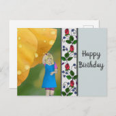 Gelber Mohn Postkarte (Vorne/Hinten)