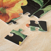 Gelber Mohn-Wasserfarben-Blumenmuster Puzzle (Seite)