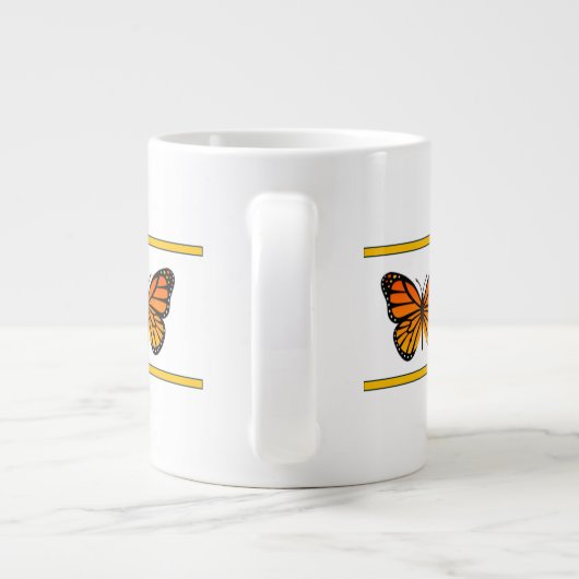 Gelber Monarch (Bridget-Sammlung) Jumbo-Tasse (Rückseite)