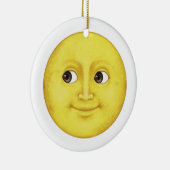 Gelber Mond - Emoji Keramik Ornament (Rechts)