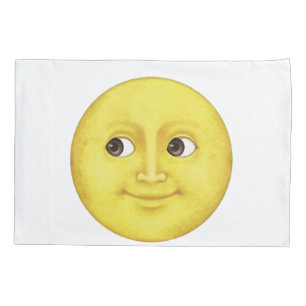 Gelber Mond - Emoji Kissenbezug