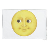 Gelber Mond - Emoji Kissenbezug (Vorderseite)