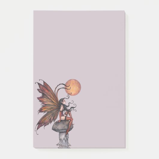 Gelber Mond Herbst Fairy Fantasy Art Post-it Klebezettel (Vorderseite)