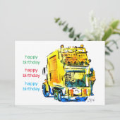 Gelber Müllwagen #130704 (Stehend Vorderseite)