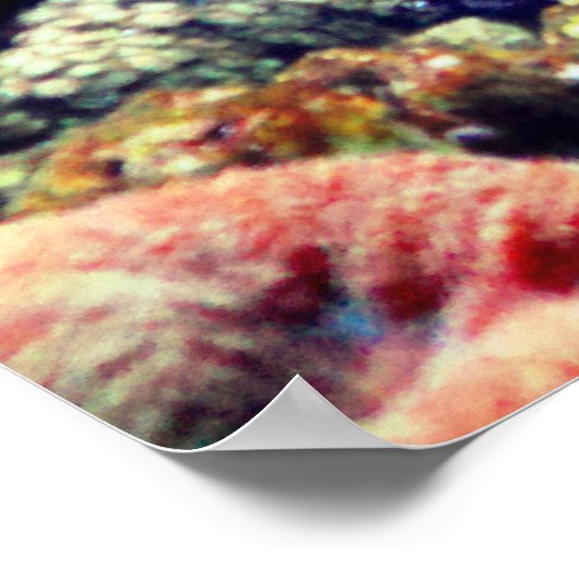 Gelber Neonfisch Poster (Ecke)