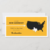 Gelber neuer Staat, neue Adresse! Texas Moving (Vorderseite)