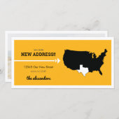 Gelber neuer Staat, neue Adresse! Texas Moving (Vorne/Hinten)