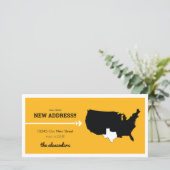 Gelber neuer Staat, neue Adresse! Texas Moving (Stehend Vorderseite)