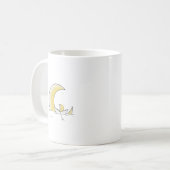 Gelber Niedlicher Babe-Junge und Mond Kaffeetasse (Vorderseite Links)