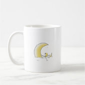 Gelber Niedlicher Babe-Junge und Mond Kaffeetasse (Links)