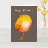 Gelber niedlicher Vogel Karte (Gelbe Blume)