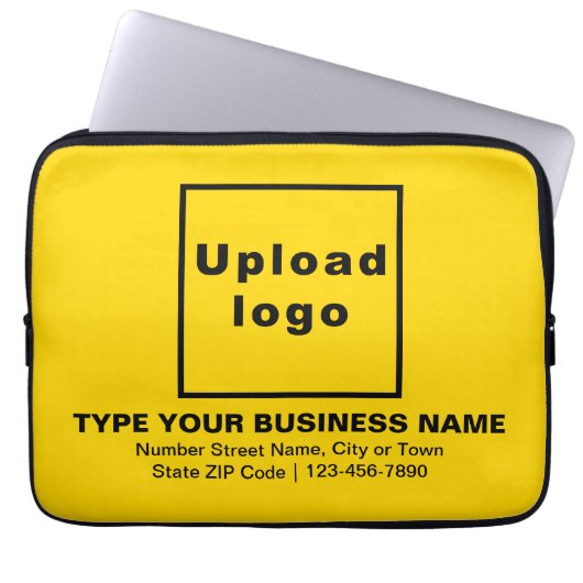 Gelber Notebookschlauch für Geschäftsmarken Laptopschutzhülle (Vorderseite)