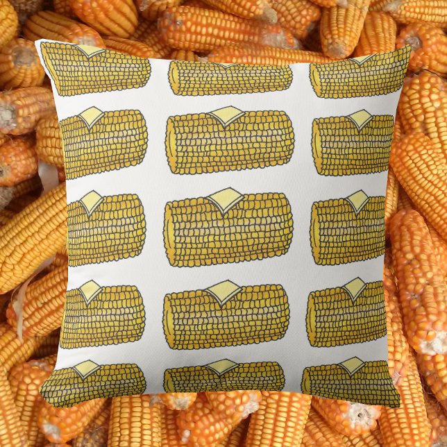 Gelber Ohrmais auf Cob Butter Picnic Food Kissen (Corn on the cob pillow)