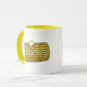 Gelber Ohrmais auf Cob Corncob Butter Picnic Tasse (Vorderseite Links)