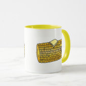 Gelber Ohrmais auf Cob Corncob Butter Picnic Tasse (VorderseiteRechts)
