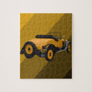Gelber Oldtimer-Cabrio, Puzzle