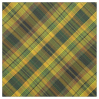 Gelber, orange und grüner Karo Tartan Stoff