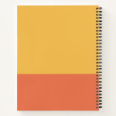 Gelber orangefarbener Block Moderner Personalisier Notizblock (Rückseite)