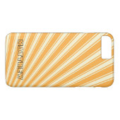 Gelber orangefarbener Streifen Funky Pattern Case-Mate iPhone Hülle (Rückseite (Horizontal))