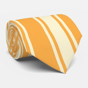 Gelber orangefarbener Streifen Funky Pattern Krawatte