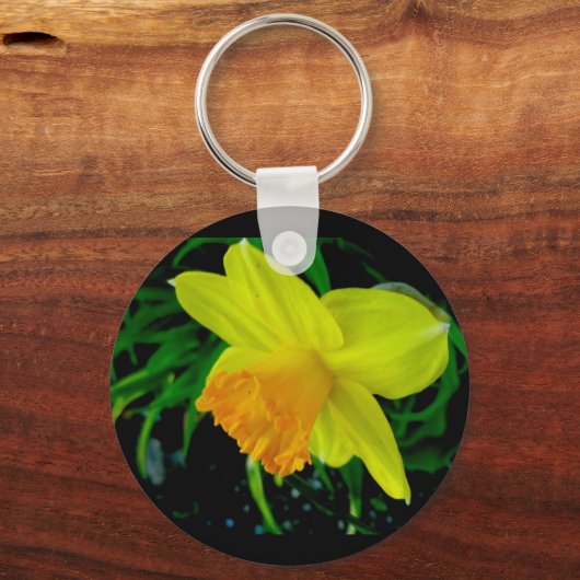 Gelber Orangendotierter Schlüsselanhänger (Vorderseite)