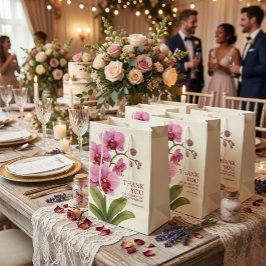 Gelber Orchideen-Geschäft Dankeschön-Geschenktasch Mittlere Geschenktüte