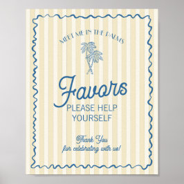Gelber Palm Springs Pastellstrand Favoriten Poster