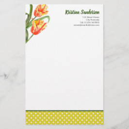 Gelber Papagei Tulip Briefpapier